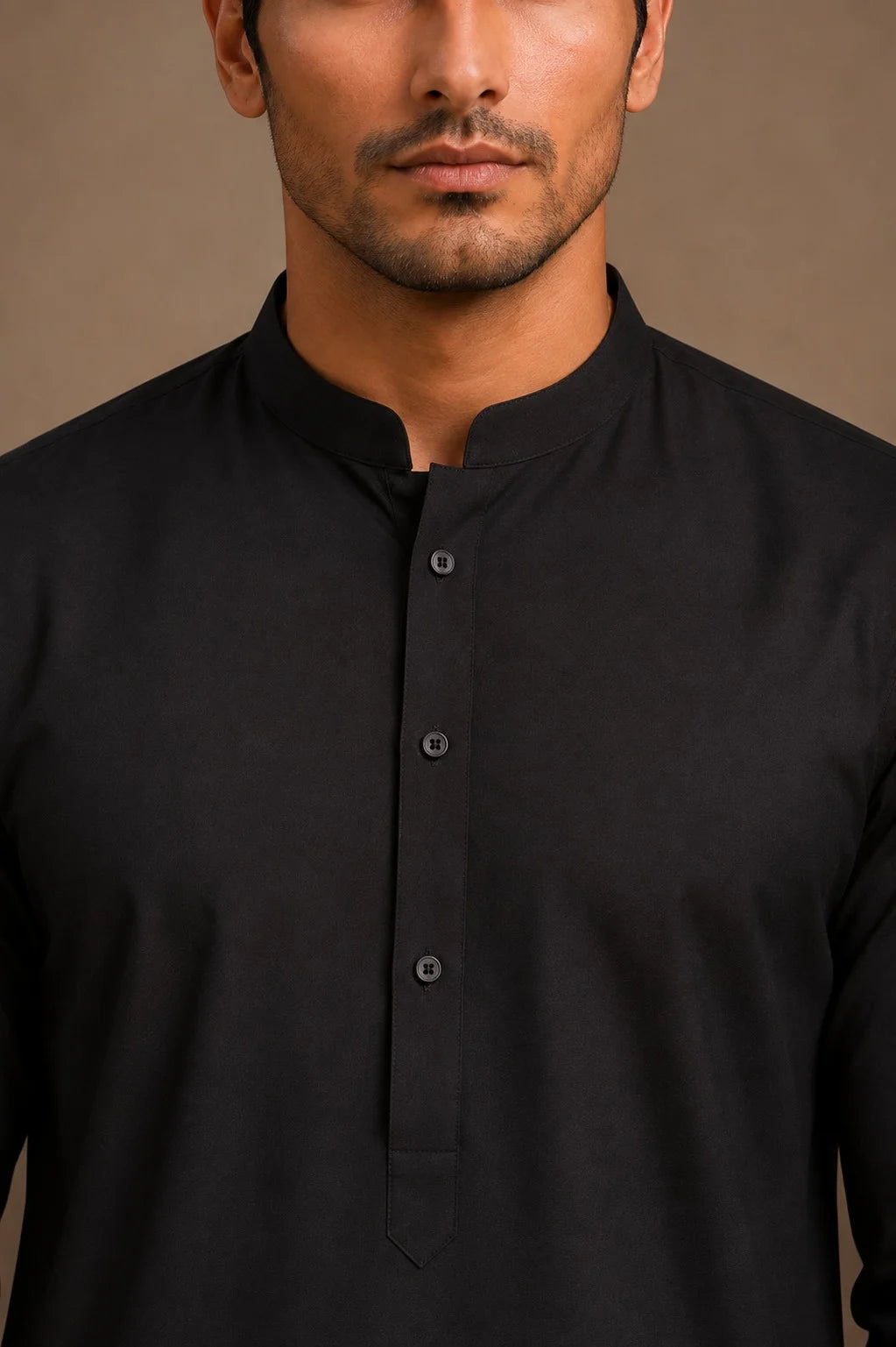 Men’s Jet Black Pure Cotton Unstitched